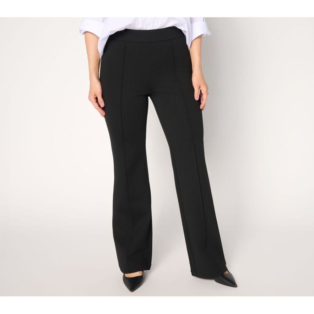 Studio Park Women's Pants Sz XL x Sandra Bennett Pull-On Ponte Black
